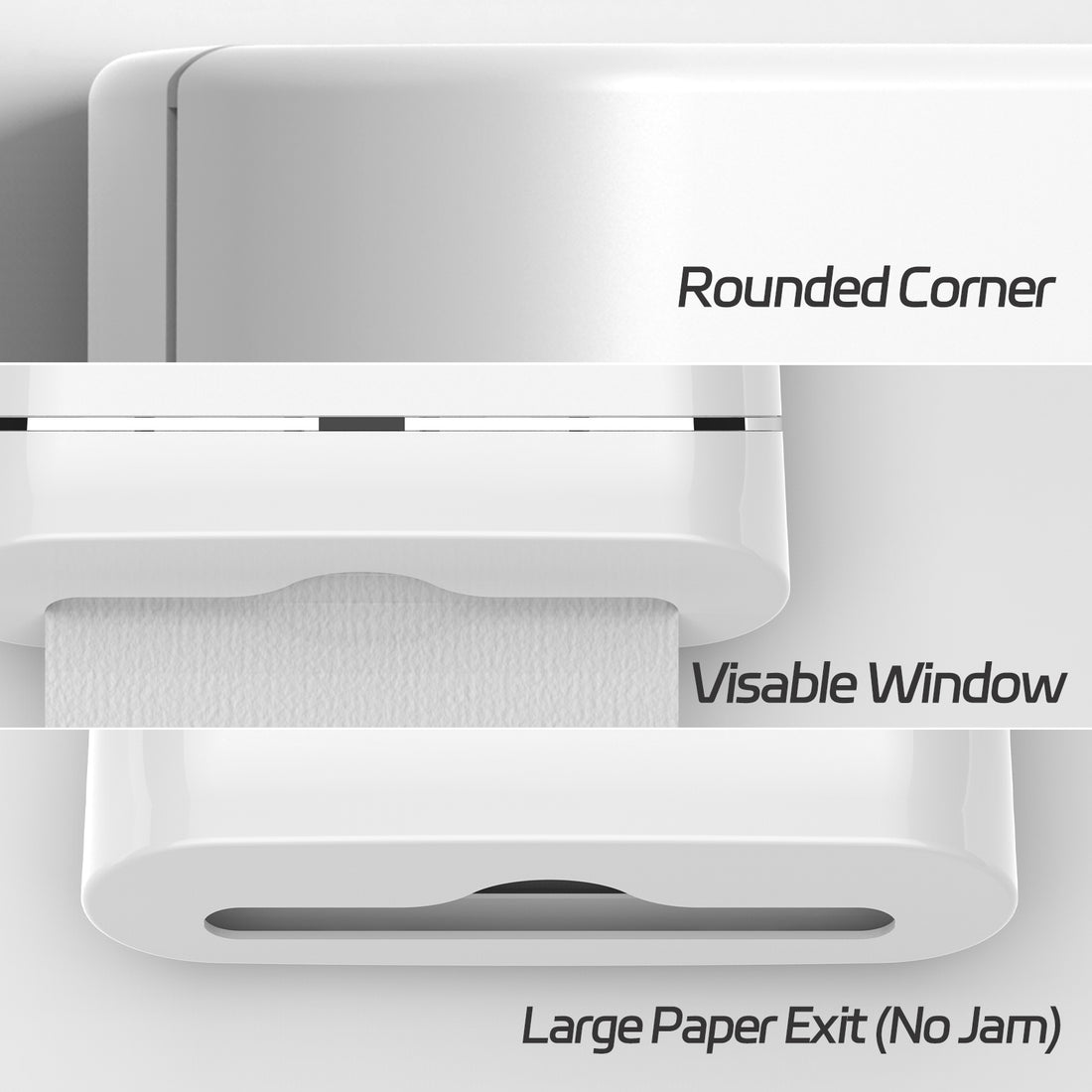 interhasa! Wall Mount Multifold Paper Towel Dispenser for Commercial Bathroom, A Holder for Folded Hand Towels.